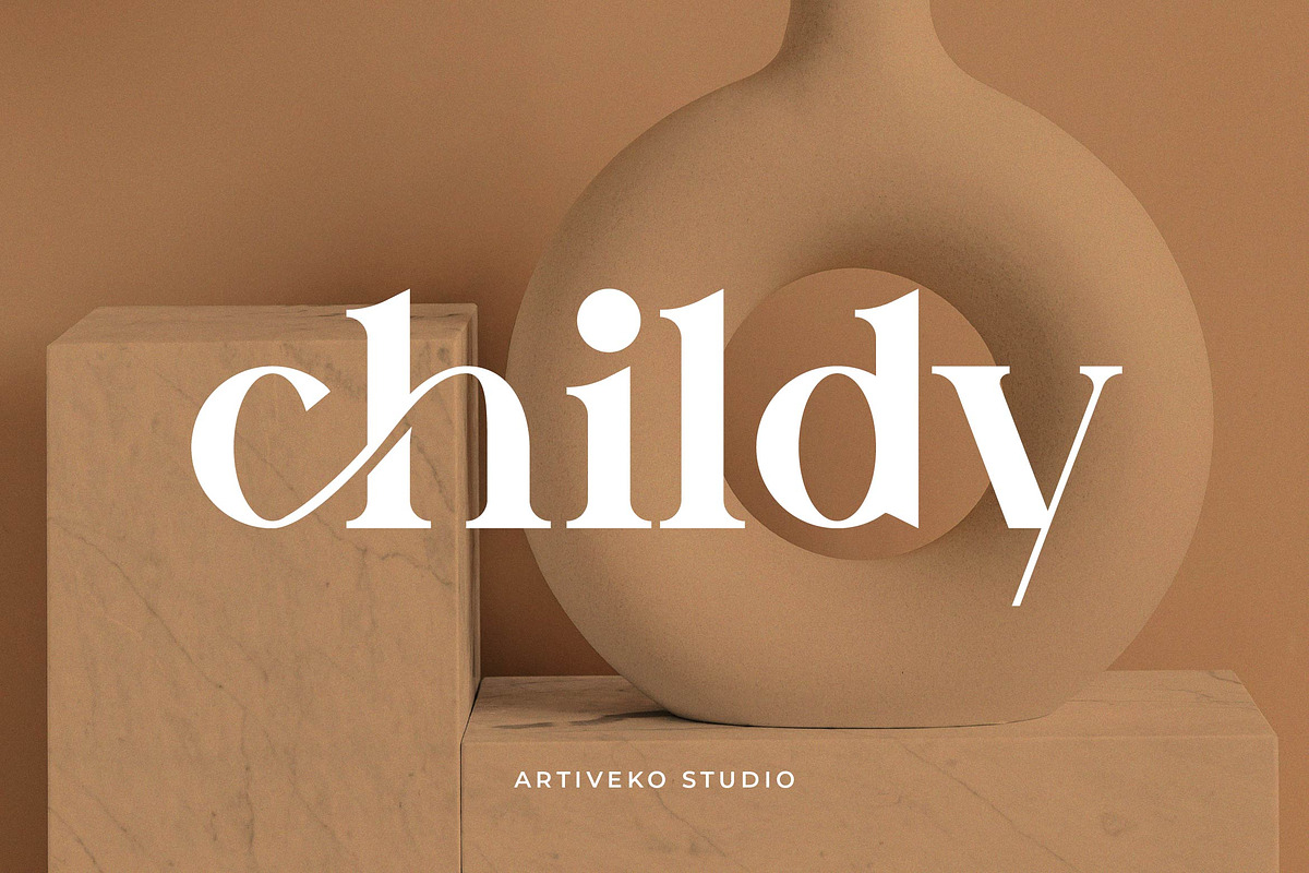 Childy Minimalist Serif, a Serif Font by Artiveko (Photo 1 of 8)