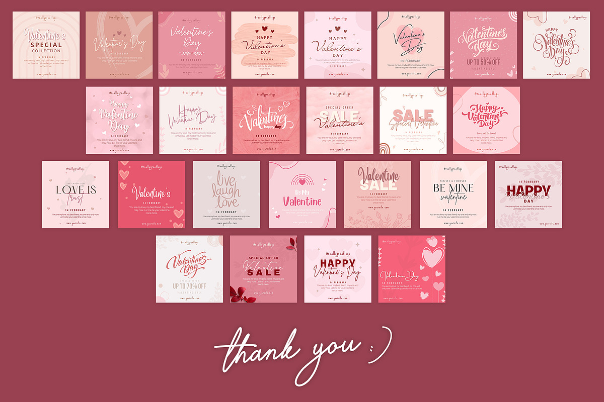 Canva instagram Valentine Template, a Social Media Template by illycreative (Photo 5 of 5)