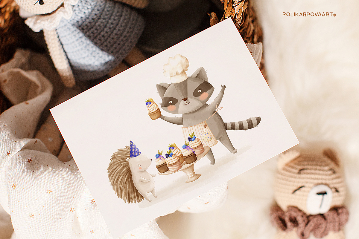 Yummy party - whimsy clipart, a Decorative Illustration by polikarpovaart (Photo 6 of 22)
