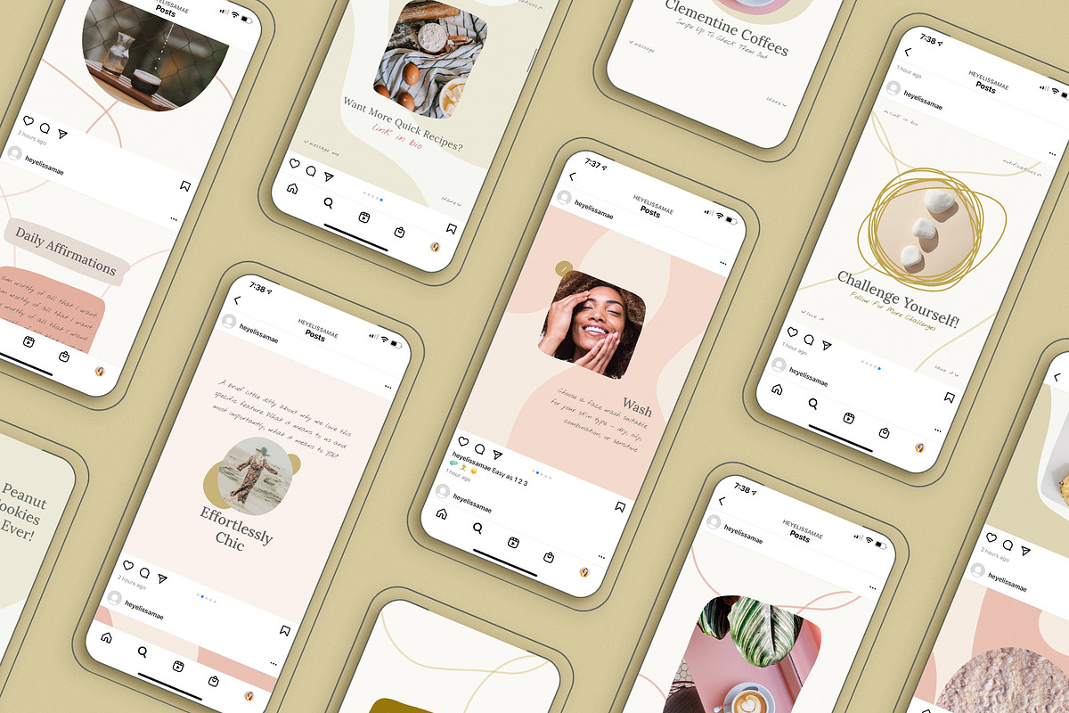 Abstract Carousel Templates CANVA XD, a Social Media Template by Elissa Mae Creative (Photo 3 of 15)