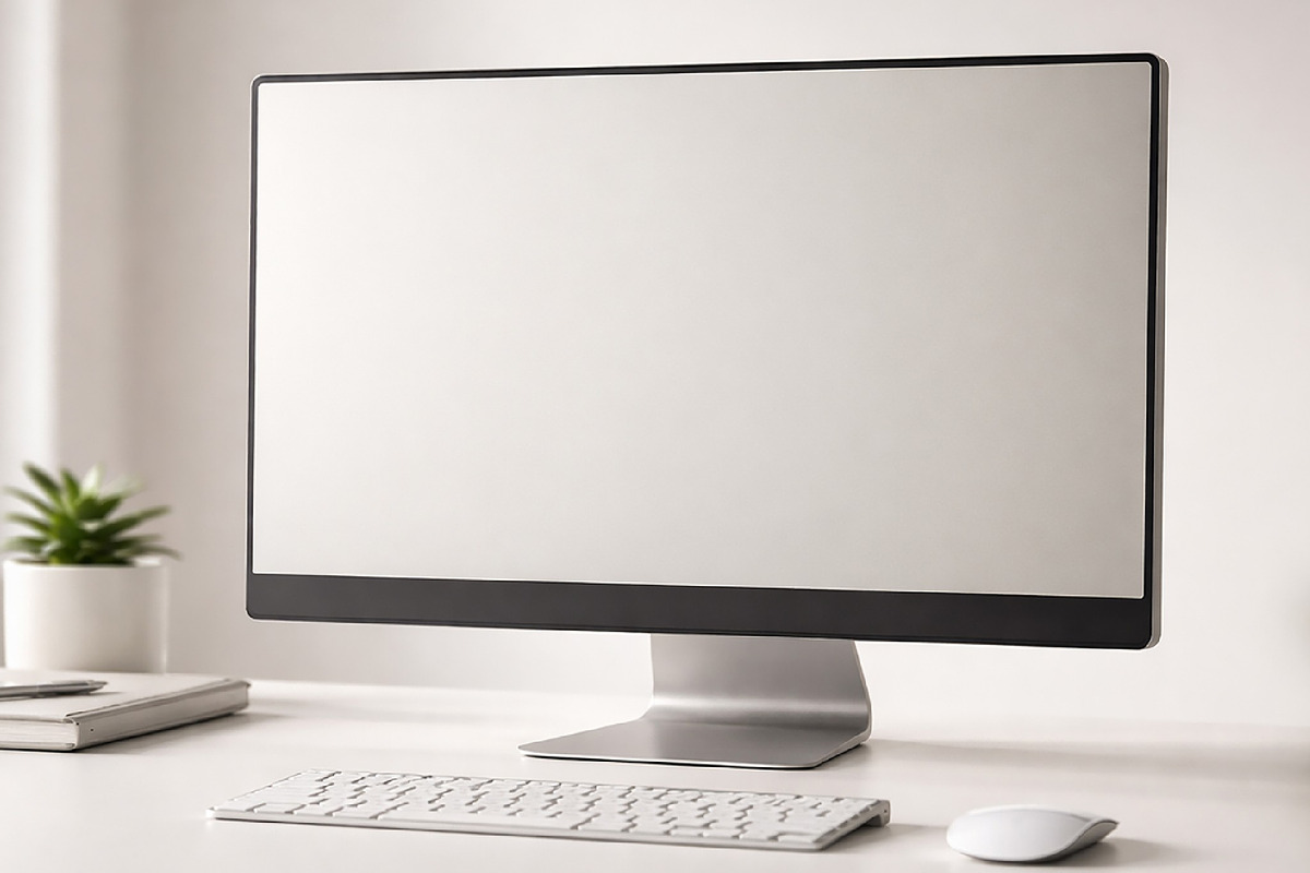 Realistic Monitor Mockup, a Wearable Device Mockup by studiogstock (Photo 3 of 4)