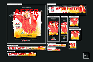 After Party Banners Ad, a Social Media Template by iDoodle Studio