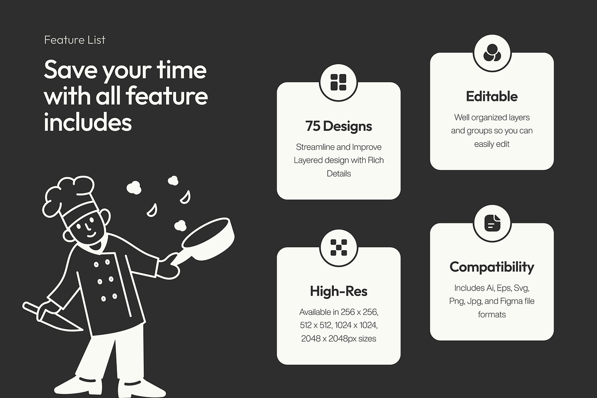 Cooking and Baking Doodle Icons, an Outline Icon by Vectors Market (Photo 2 of 8)