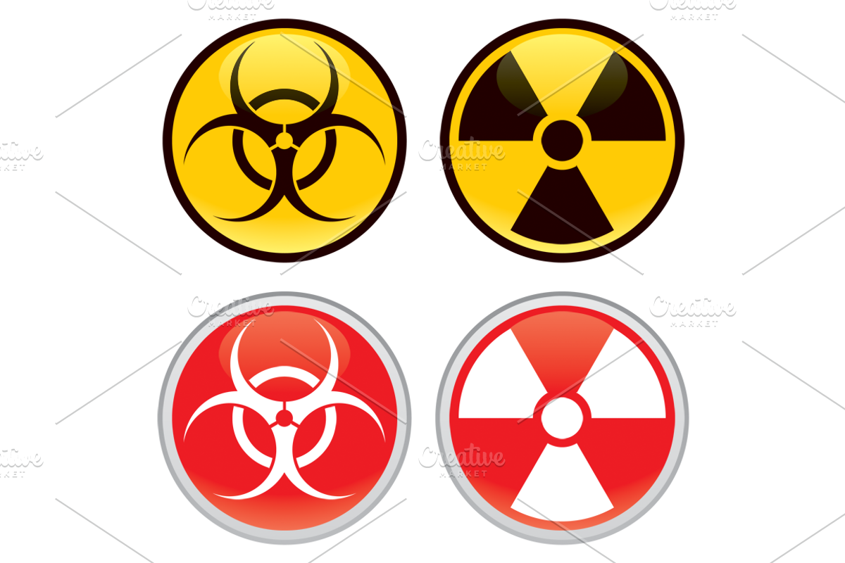 Biohazard and Radioactive Signs, an Illustration by Schwegel Illustration
