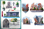 Amsterdam houses and details., an Illustration by fiolika (Thumbnail 8 of 9)