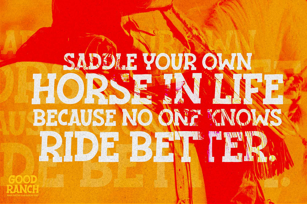 Good Ranch – Hand Crafted Slab, a Slab Serif Font by Gassstype (Photo 2 of 8)