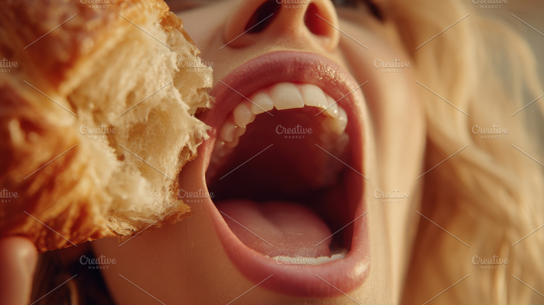 Enjoying a fresh croissant up close, a Photo by Beautiful things