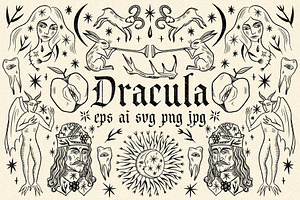Dracula Bundle, an Object Illustration by Annie Konst