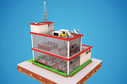Cartoon Office Low Poly 3D Model, an Architecture 3D Model by Low Poly Lab (Thumbnail 3 of 8)