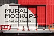 Street mural mockup bundle outdoor, an Advertising Mockup by FoundImages (Thumbnail 24 of 42)