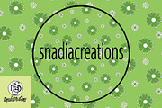 Green Flowers, a Pattern Graphic by snadiacreations (Thumbnail 1 of 3)
