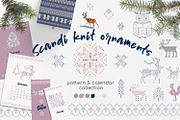 Scandi knit ornaments collection, an Animal Illustration by Gray Cat Graphics (Thumbnail 1 of 18)