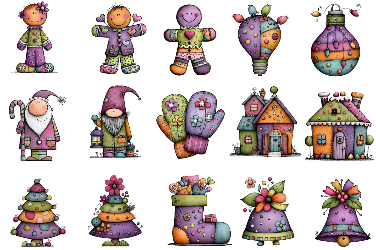 Whimsical Christmas Clipart, an Illustration by Designworld (Photo 3 of 4)