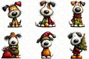 Whimsical Christmas Dogs Clipart, an Illustration by Black Bird Studio (Thumbnail 6 of 6)