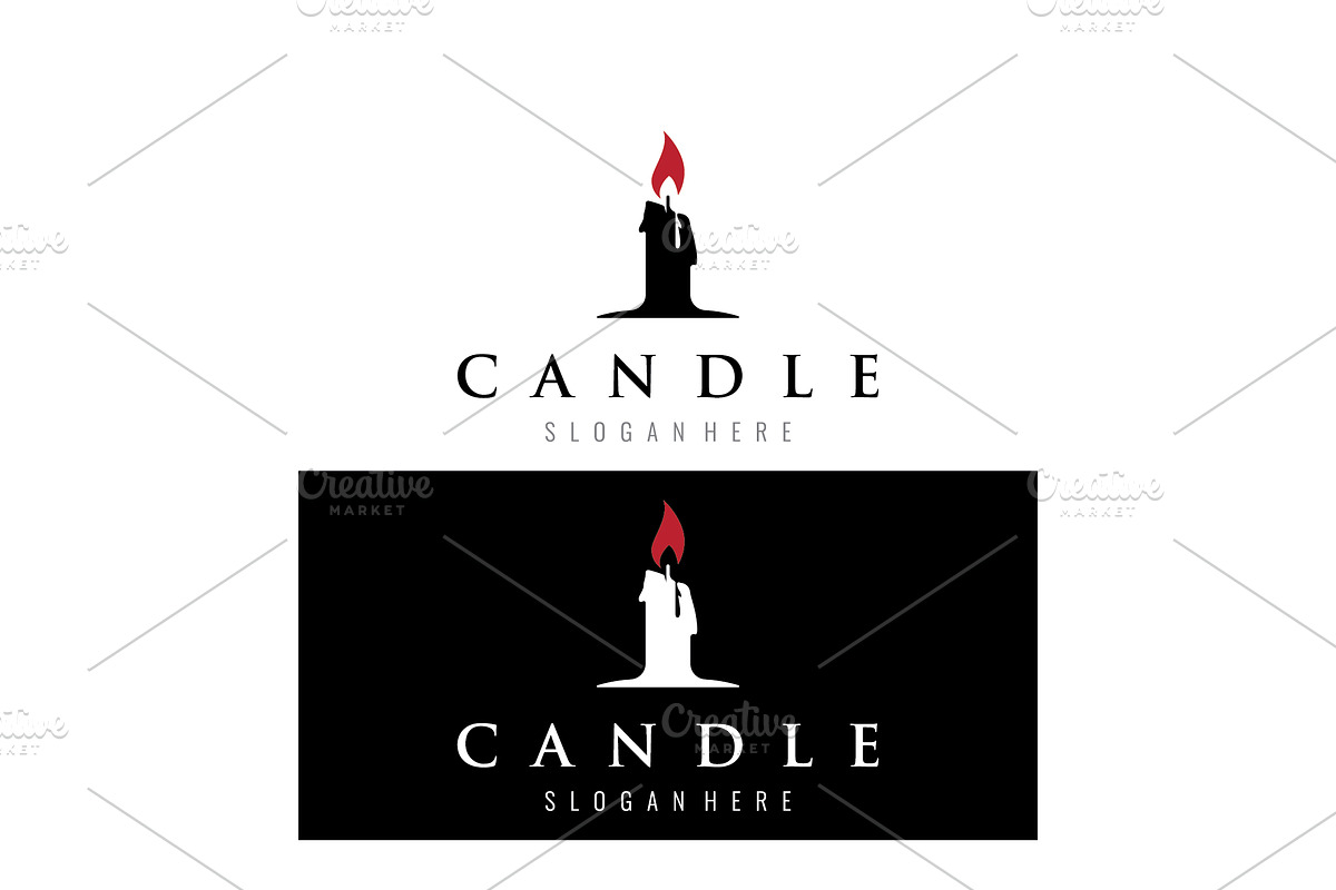 Burning candle logo., a Branding & Logo Template by LOGOCREATIVE