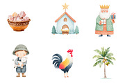 Christmas nativity clip art cute ani, an Illustration by CreationArt (Thumbnail 3 of 5)