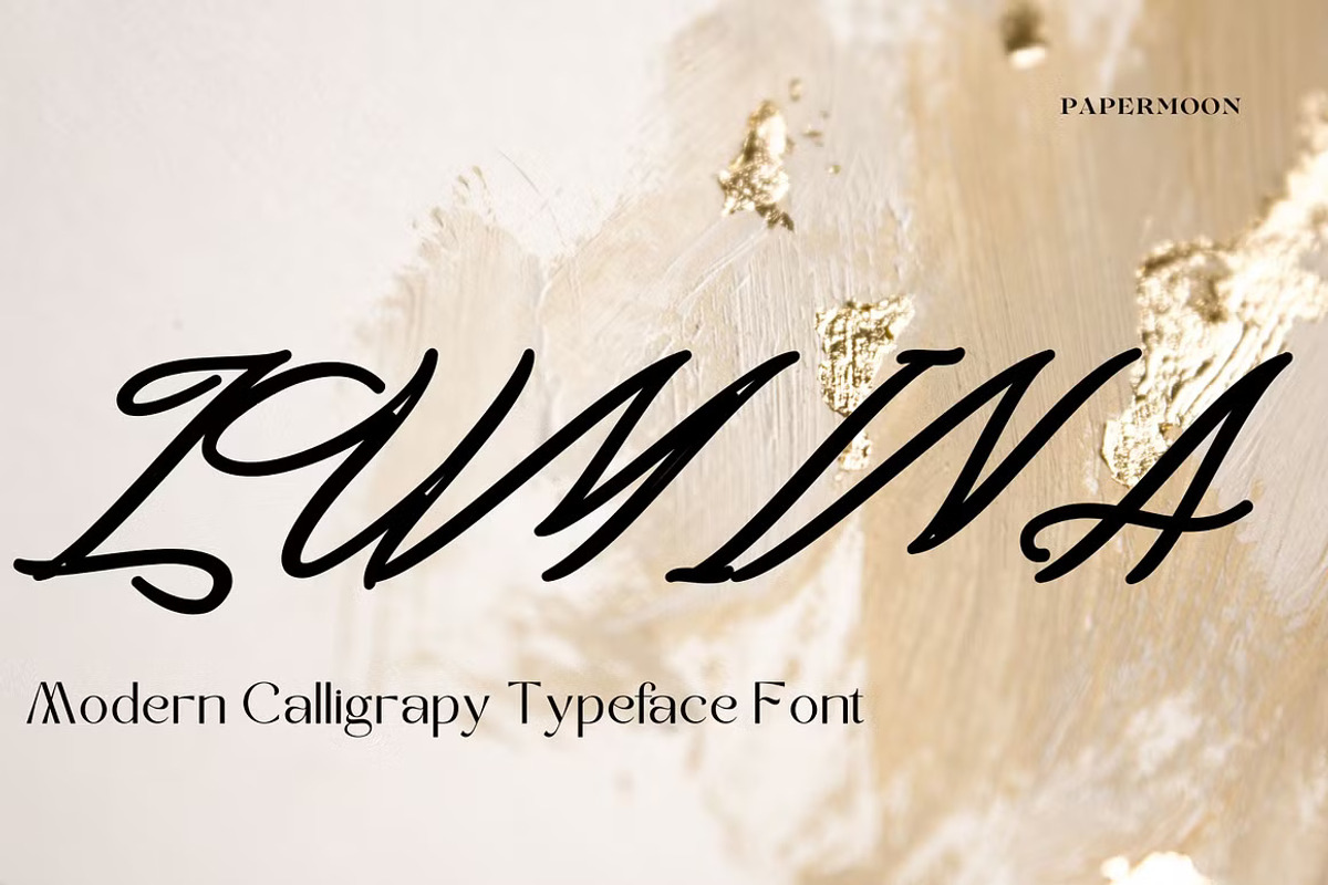 Lumina Modern Calligraphy Typeface, a Handwritten Font by GearShift (Photo 1 of 4)