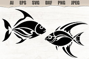 Stencils Tropical Fish, an Animal Illustration by MARYCRAFTIRIA (Thumbnail 1 of 3)