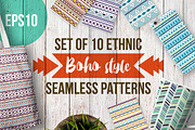 Set of 10 boho seamless patterns, a Pattern Graphic by DruZhi Art (Thumbnail 1 of 4)