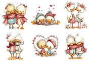 Whimsical Duck Couple Clipart, an Illustration by Craft Nest (Thumbnail 9 of 9)
