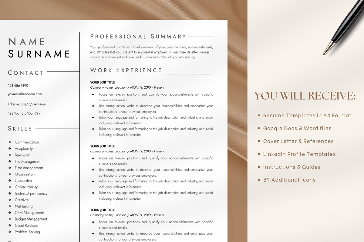 ATS Resume Template Google Docs, a Resume Template by OkiDocs Resume Templates (Photo 11 of 11)