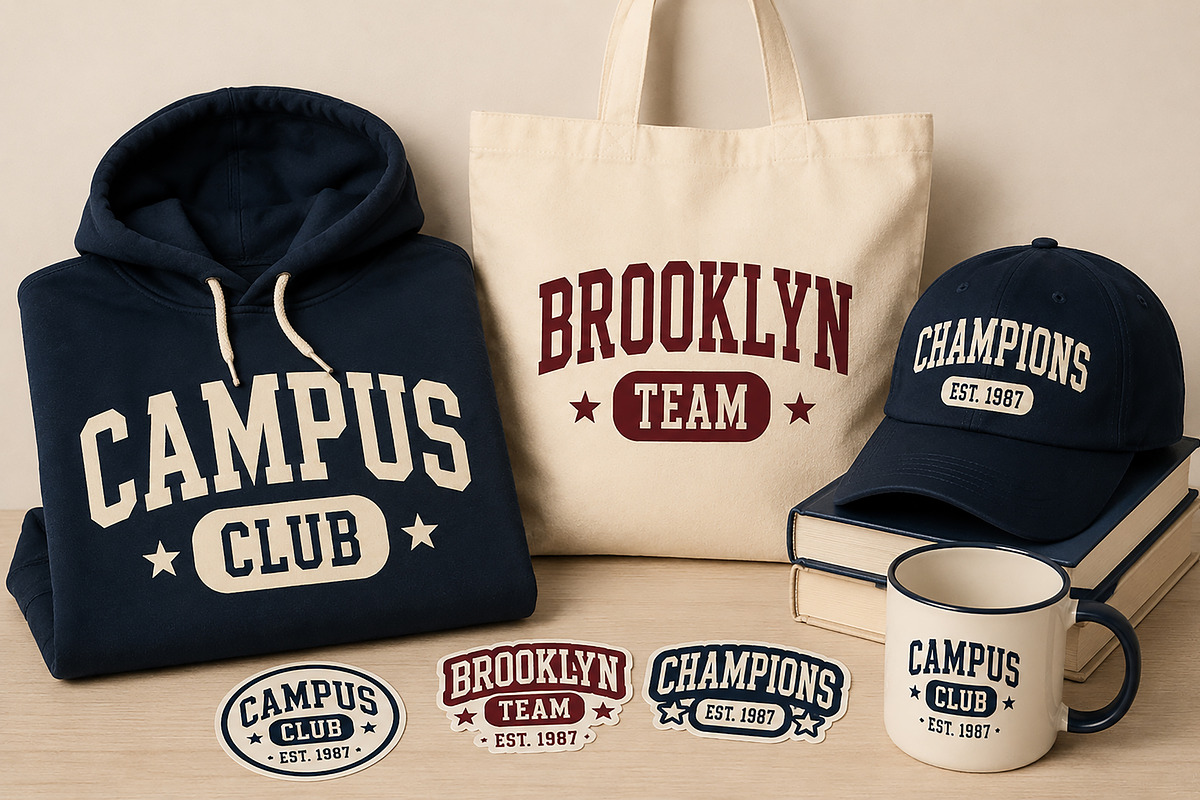 Collegiate – Bold Varsity Font, a Script Font by Wow Magic (Photo 5 of 5)