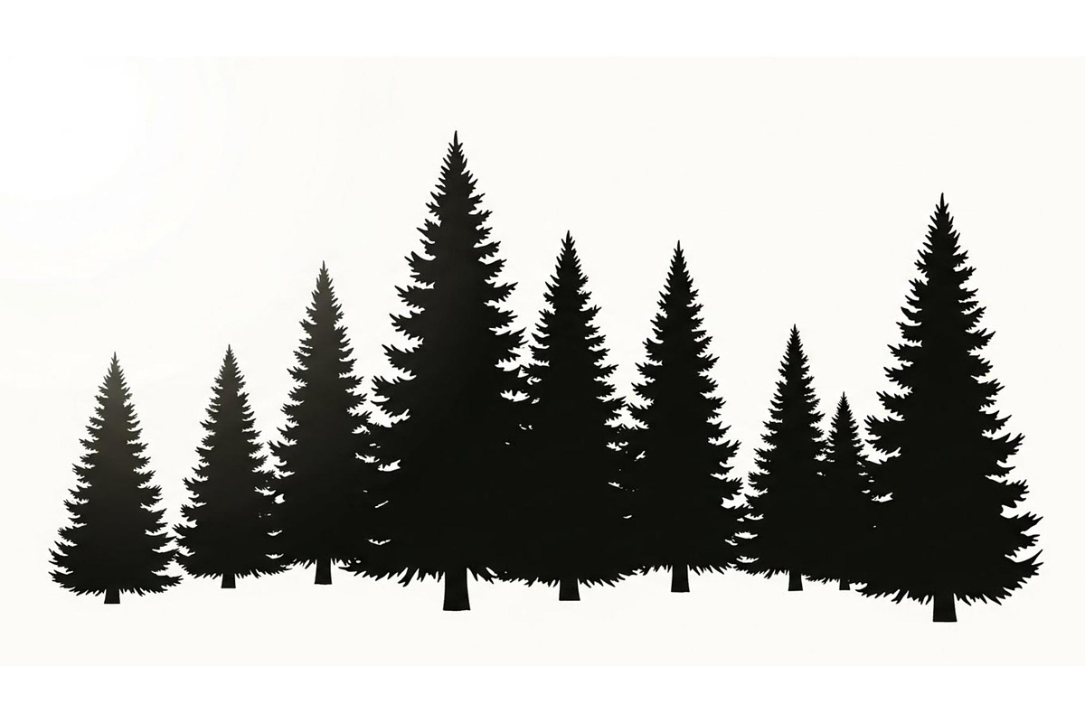 Woodland & Forest Tree Silhouettes B, an Illustration by jahid234 (Photo 30 of 41)