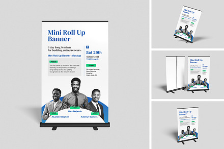Mini Roll Up Banner Mockup