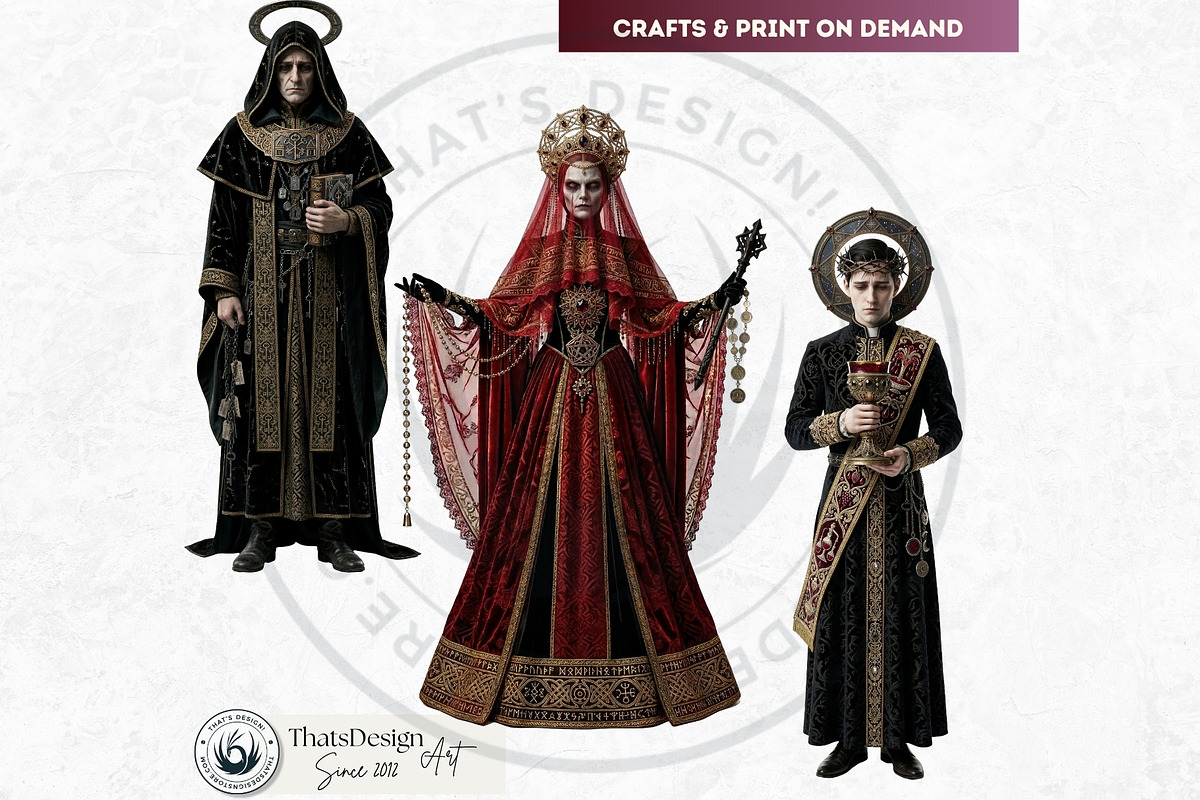 Gothic Horror Ecclesial Characters, a Person Illustration by ThatsDesignArt (Photo 12 of 13)
