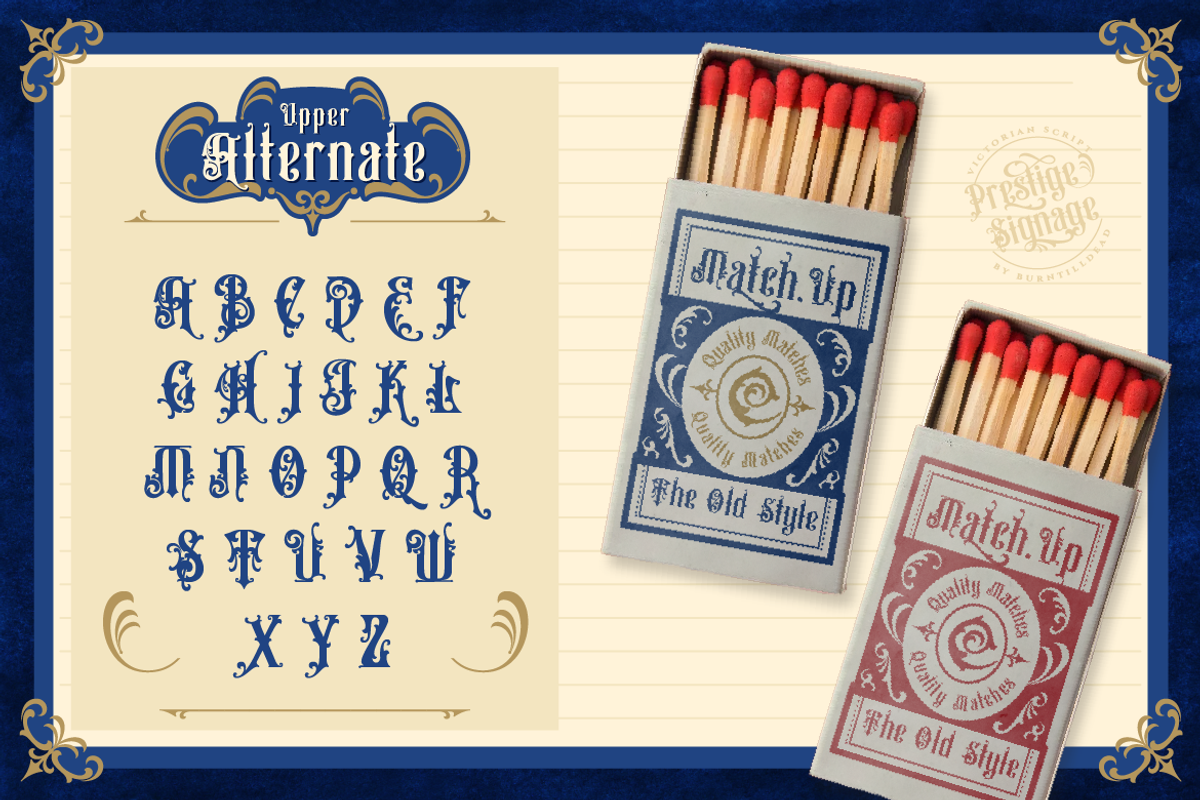 Prestige Signage, a Serif Font by Burntilldead (Photo 2 of 13)