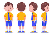 Cute Kids Boy Student Vector Pack, an Object Graphic by MEDZ (Thumbnail 2 of 13)