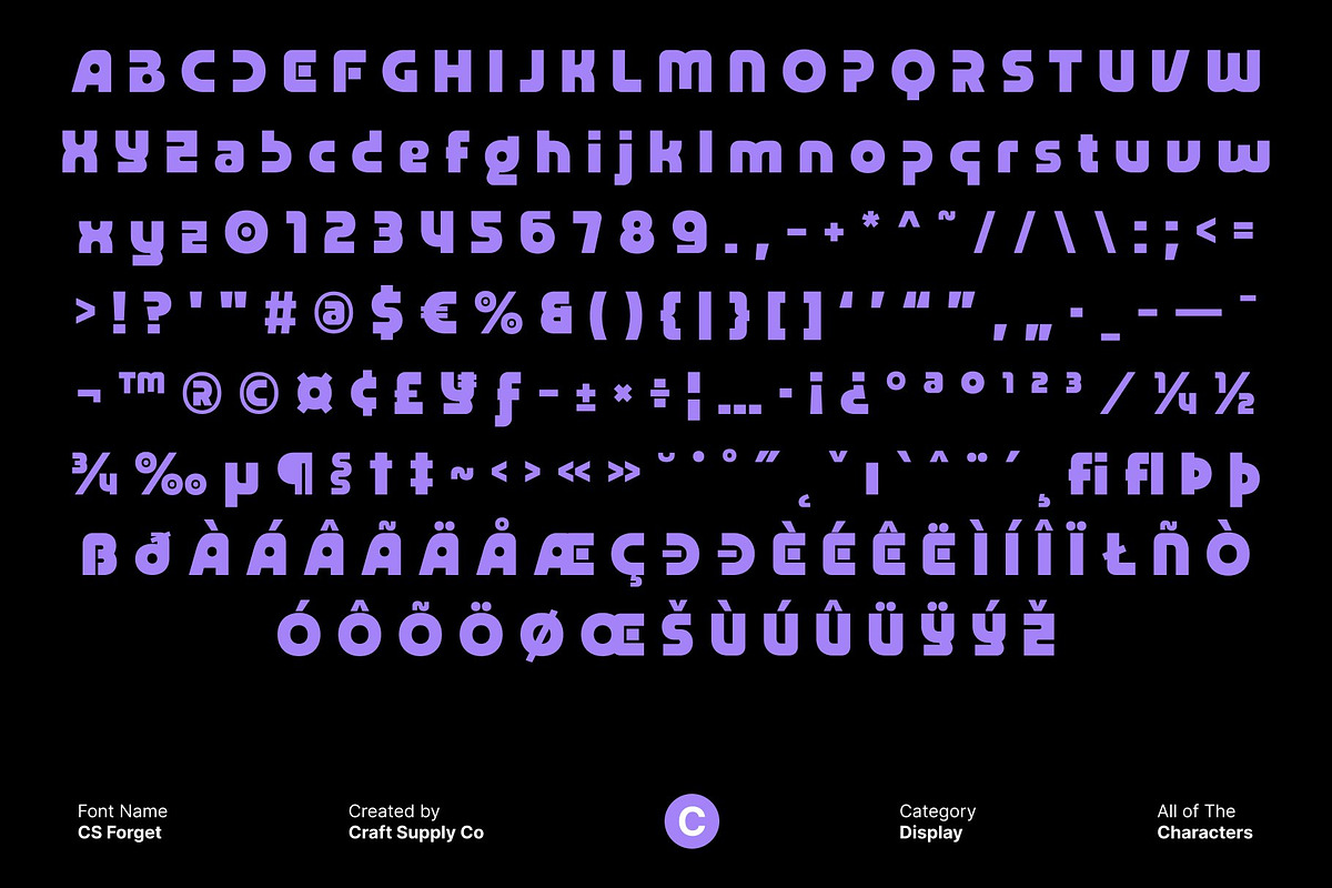CS Forget – Modern Display Font, a Sans Serif Font by Craft Supply Co. (Photo 8 of 8)