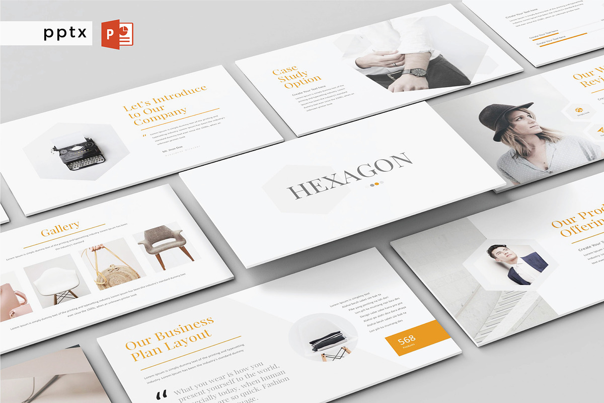HEXAGON - Powerpoint Template, a Presentation Template by Shafura (Photo 1 of 6)