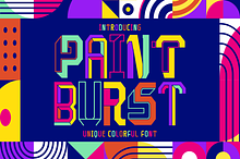 Paint Burst Unique Colorful Font