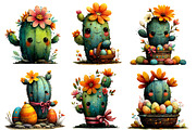 Whimsical Easter Cactus Clipart, an Illustration by Designworld (Thumbnail 5 of 7)