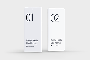 Google Pixel 6 Clay Mockup