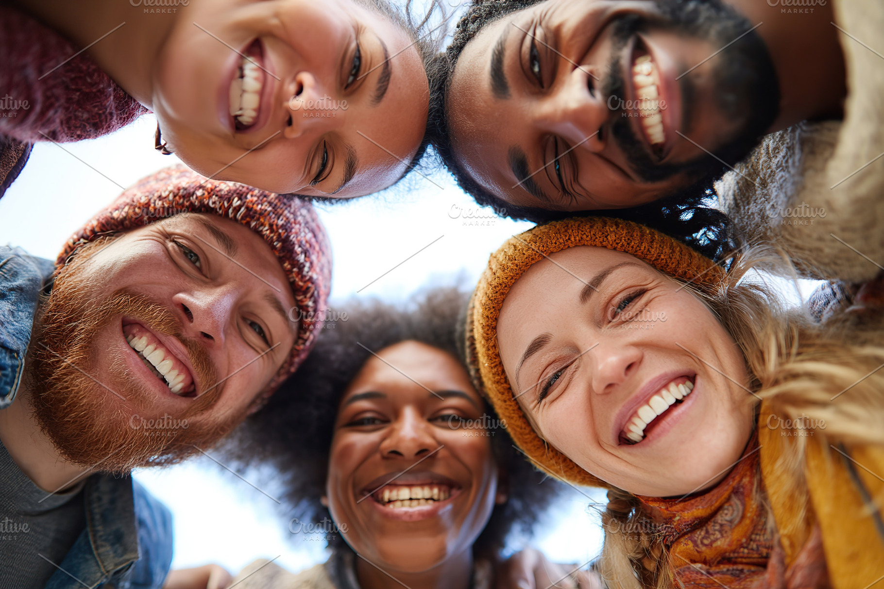 Cultural diversity shines as friends celebrate together in joyful unity outdoor, a Person Photo by AlyaAnd