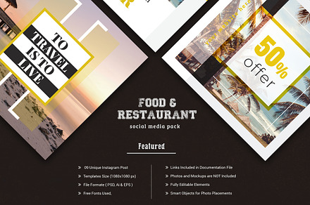 Travel Agency Social Media Pack, a Social Media Template by ZAAS