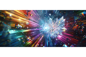 Exploding Rainbow Crystals in Vivid, an Abstract Photo by piter.goskov