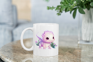 Cute Axolotl Sublimation Clipart Bun