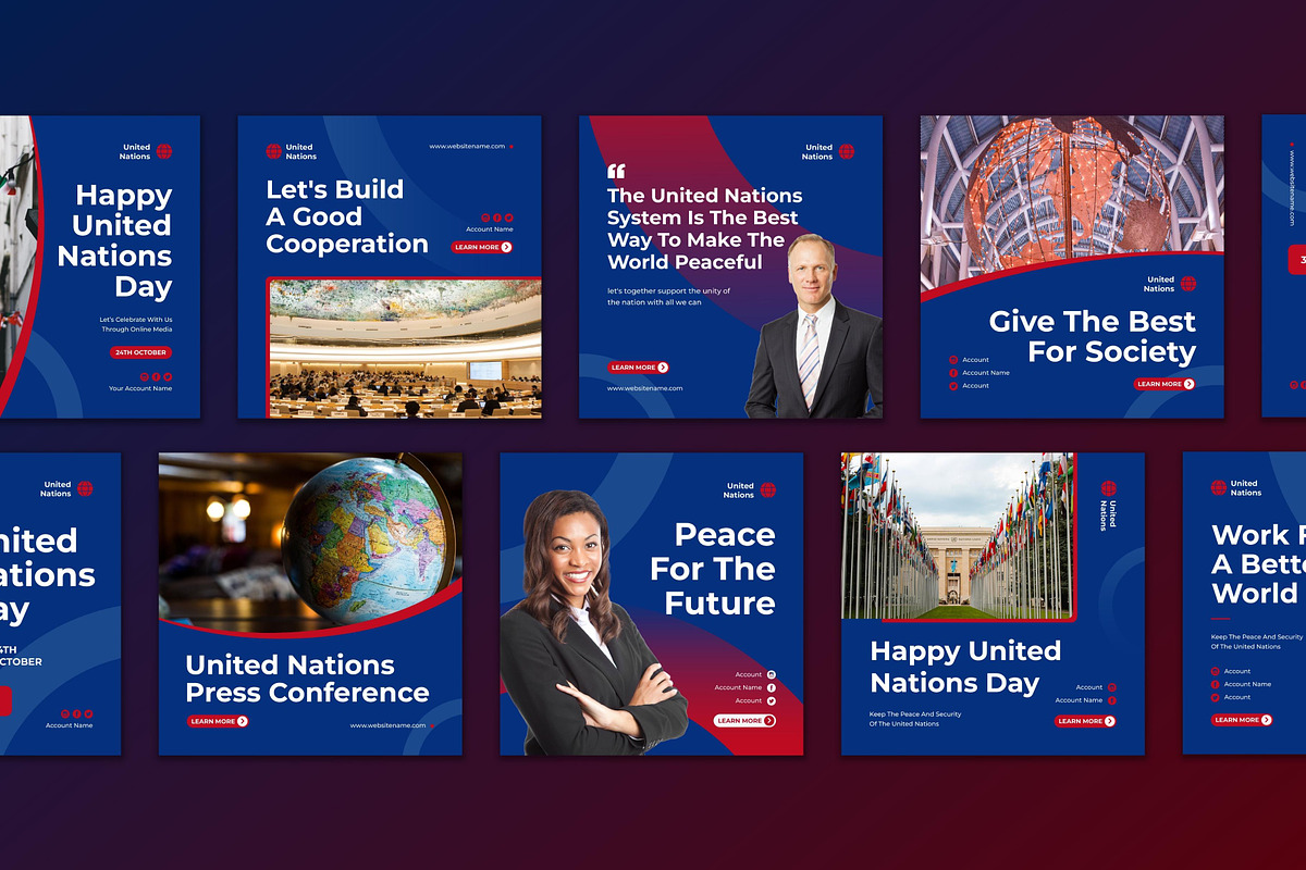 United Nations Instagram Post, a Social Media Template by CavenArt (Photo 5 of 5)
