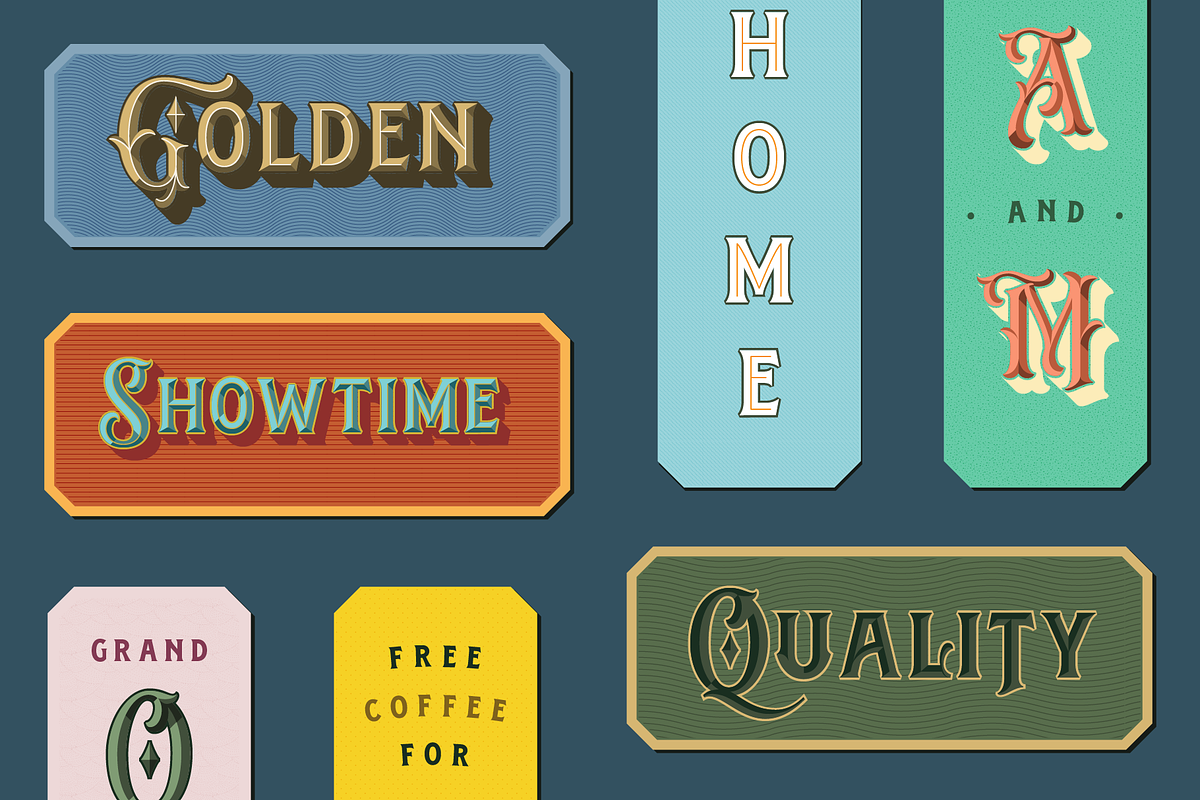 Chivels - Chiseled Vintage 3D Type, a Font by Adam Fathony (Photo 9 of 11)