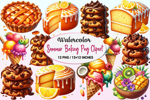 Summer Baking Clipart, a Graphic by CitraGraphics