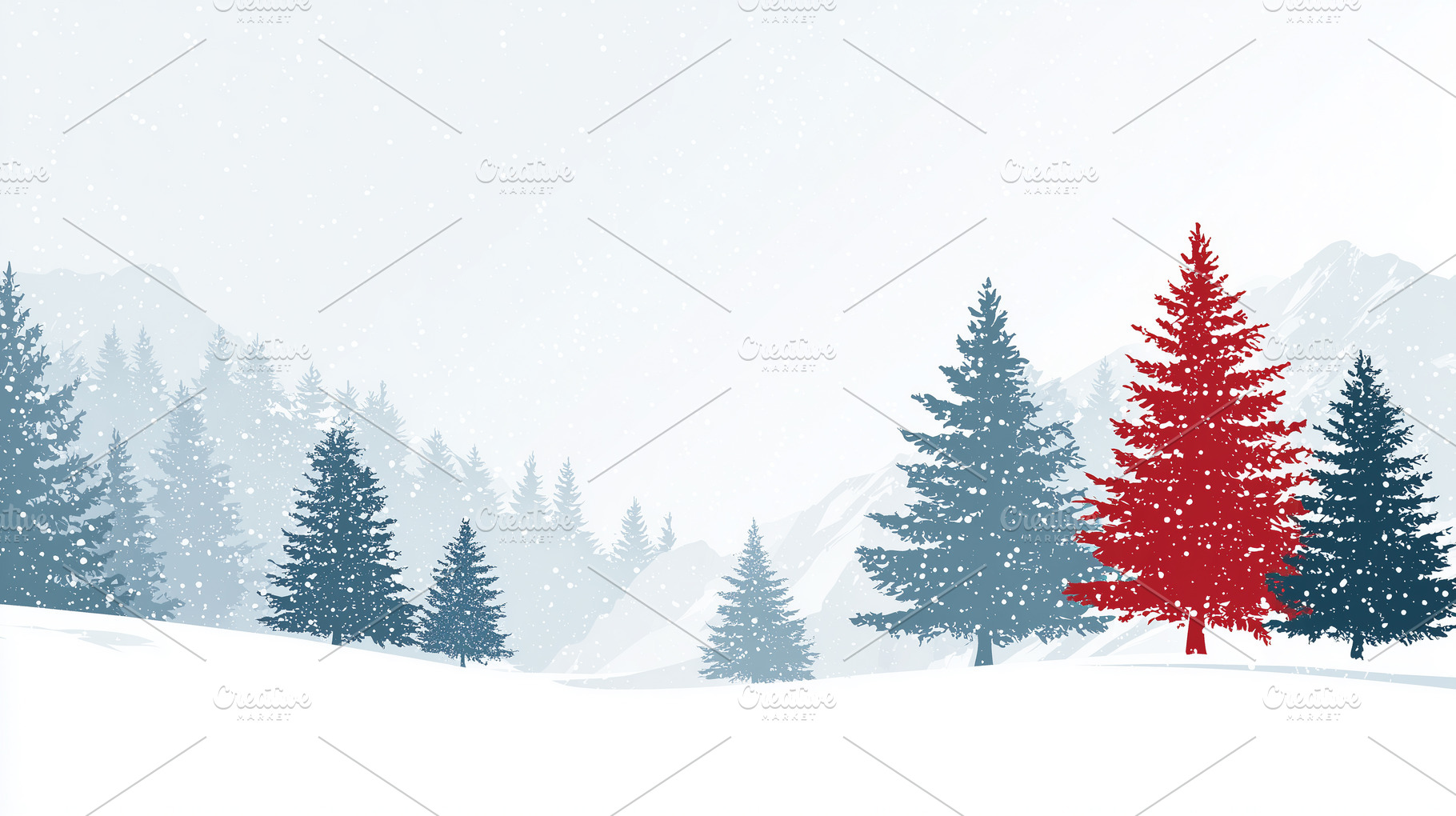 Minimalist winter landscape snow, a Holiday Photo by MistyDay