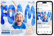 Foam Party For Kids Invitation Flyer, a Flyer Template by Trot (Thumbnail 3 of 3)