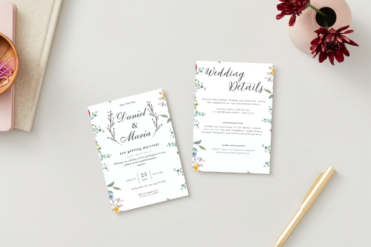Floral Wedding Suite Canva Set, an Invitation Template by WynterLife Studio (Photo 5 of 7)