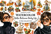 Hello Autumn Daily Life Clipart, a Seasonal Illustration by fashionaddict (Thumbnail 1 of 5)