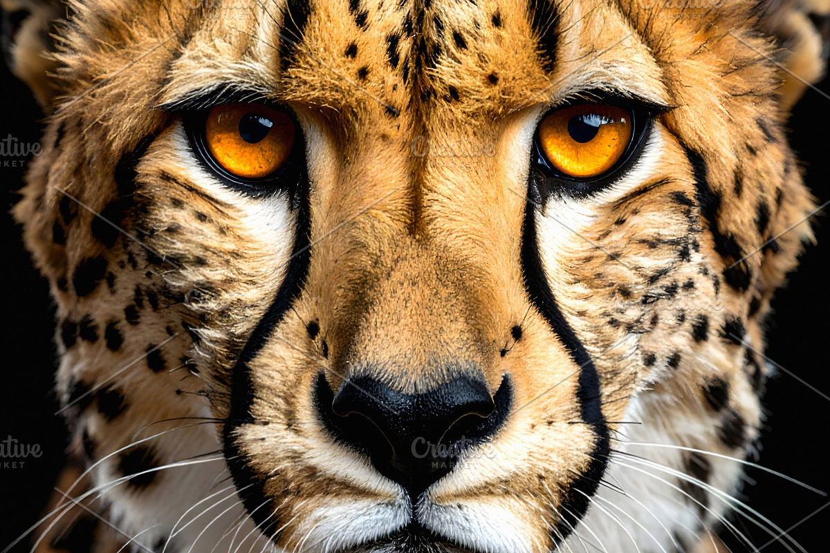 Cheetah portrait showing golden eyes and striking fur patterns, an Animal Photo by GoodGoods (Photo 2 of 2)