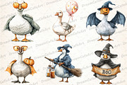 Witchy Goose Halloween Clipart Set, an Illustration by DreamCafeArt (Thumbnail 4 of 7)