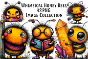 Whimsical Honey Bees Clipart, an Illustration by Dream Creation (Thumbnail 1 of 6)